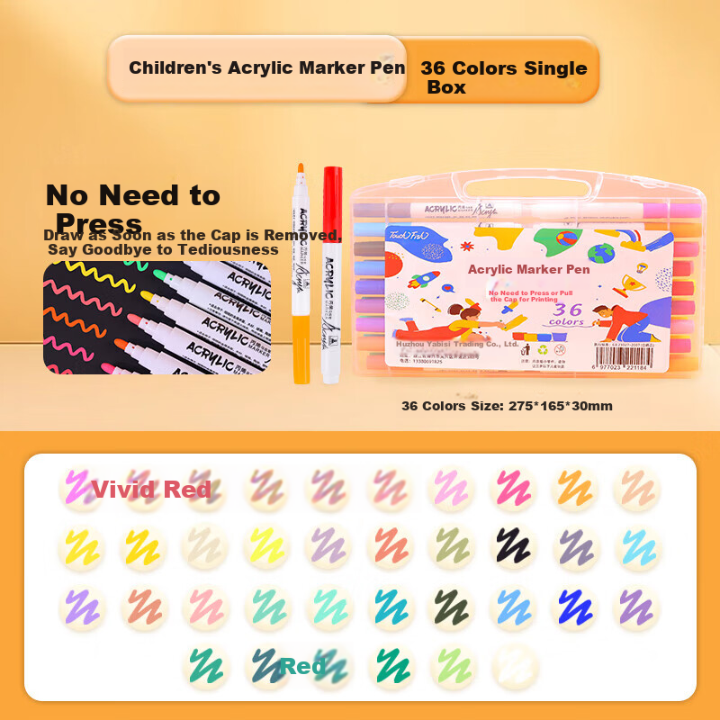 Bojiao Acrylic Markers 36 Colors