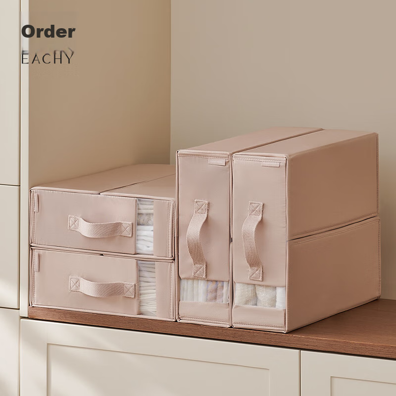 EACHY Fabric Storage Box for Bed Sheets & Duvet Covers