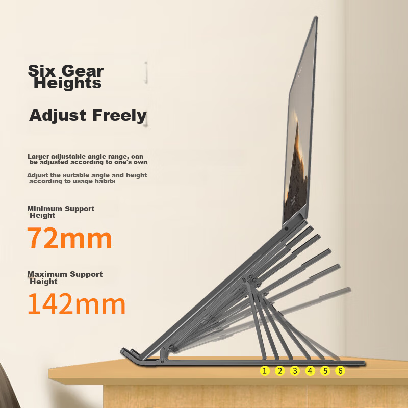 ATSCORE Laptop Stand - Cartoon Silver Cooling Riser