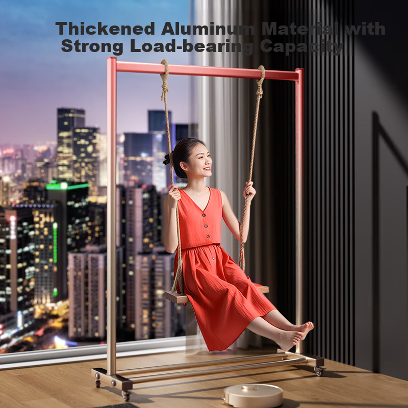 Wenna Floor Drying Rack - Movable Aluminum Alloy Clothes Rack