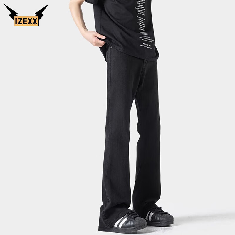 IZEXX Slim-Fit Black Jeans for Men
