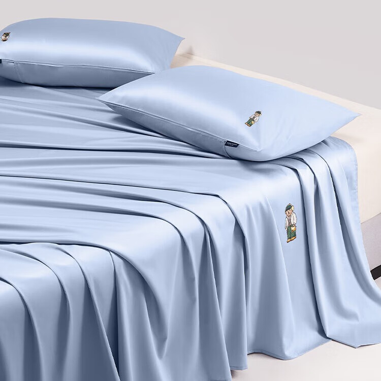 Teenie Weenie Cotton Bed Sheet - Summer Blue