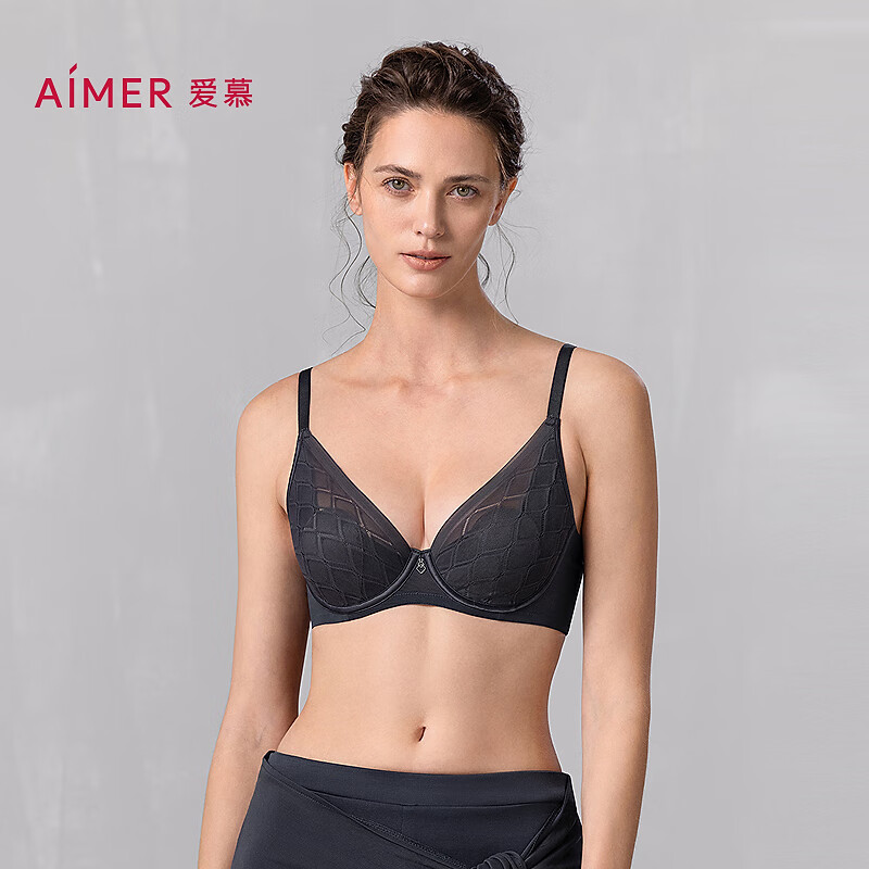 Aimer Women's Summer Thin Mesh Bra with Petal Pattern
