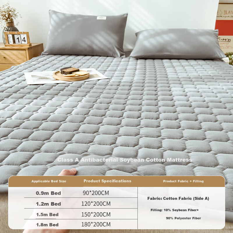 MUJI Class A Cotton Soybean Mattress Cover, Non-Slip Dorm Pad