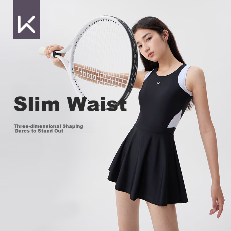 Keep Women's Sleeveless Slimming Swimsuit, Black