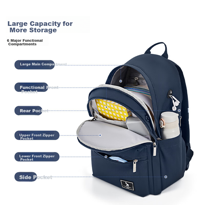 OIWAS Cambridge Backpack - Stylish for Middle School