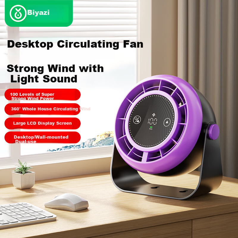 BIAZE Quiet Desktop & Wall-Mounted Cooling Fan