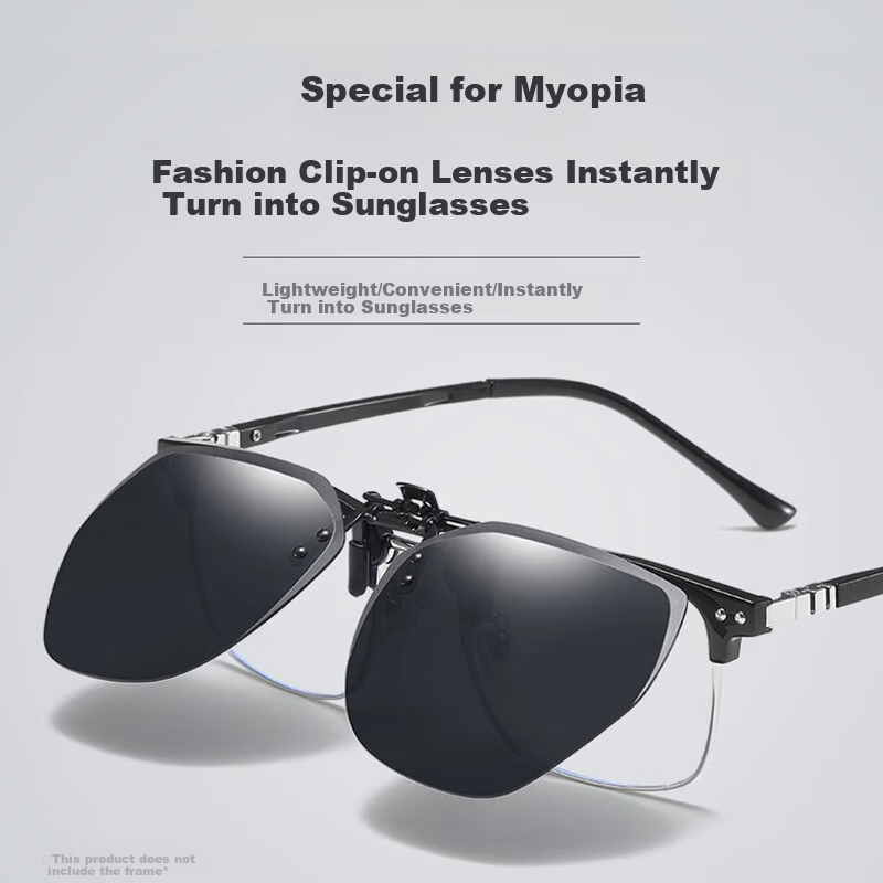 FESETE Sunglasses Clip for Myopia Glasses - Polarized Driving Clip