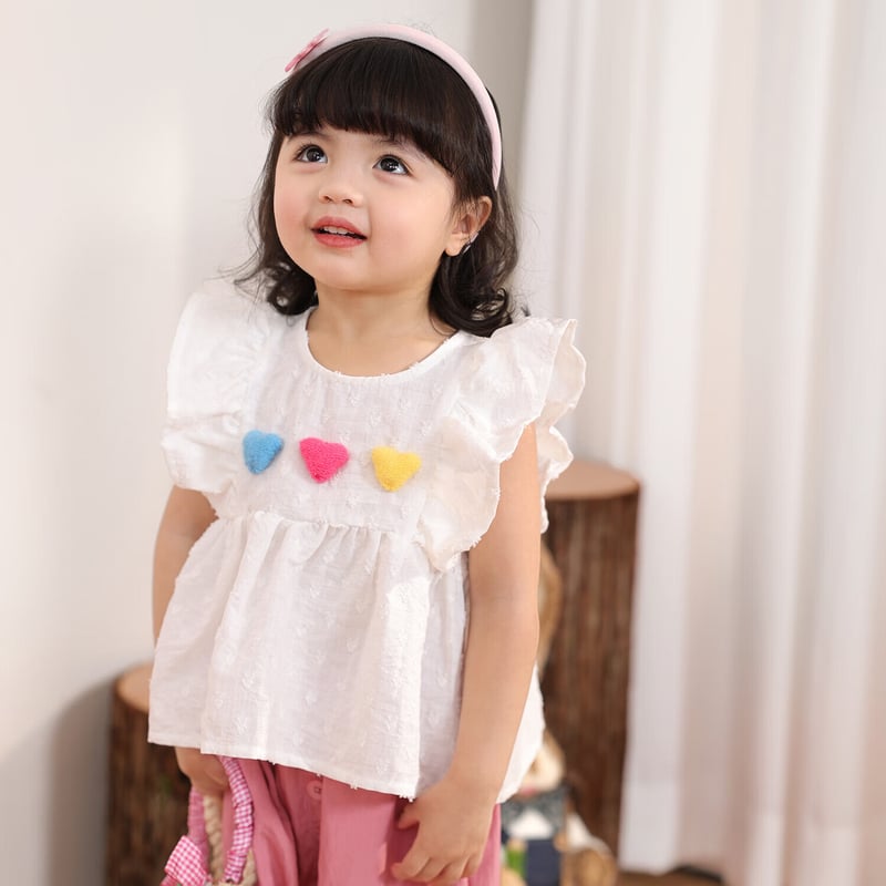 LUSON Baby Girl's Stylish V-Neck Shirt