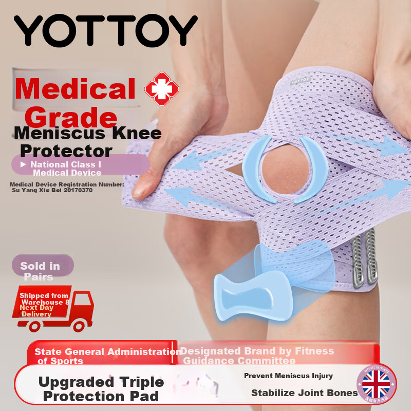 Yottoy Knee Support for Meniscus & Arthritis - Double-Sided Compression