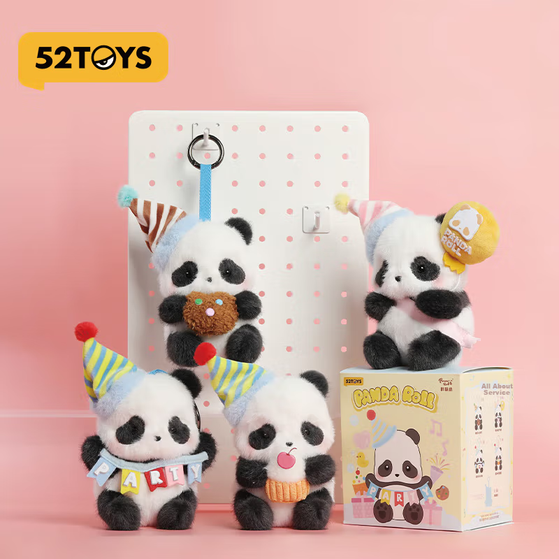 52TOYS Panda Roll Pandaren Party Series Plush Blind Box (4-Pack)