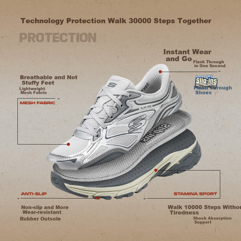 Skechers Silver Wing Retro Dad Shoes for Women