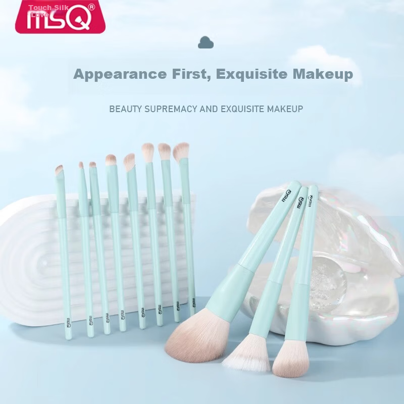 MSQ 11-Piece Cloud Blue Makeup Brush Set