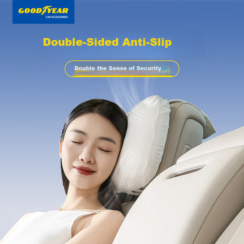 Goodyear Car Headrest Neck Pillow - Xiaomi Yu7 Tesla BYD Gray