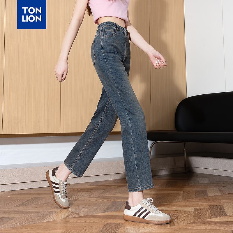 TonLion 2025 Summer Cigarette Jeans for Women