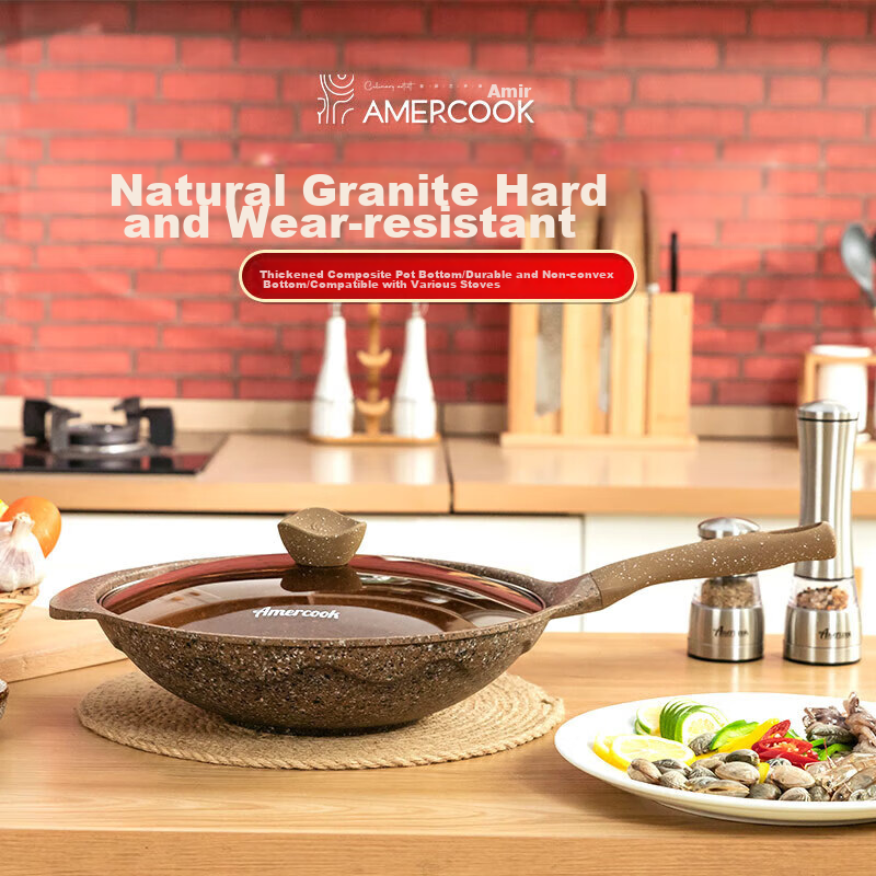 Amercook Alfea Granite Wok 32cm