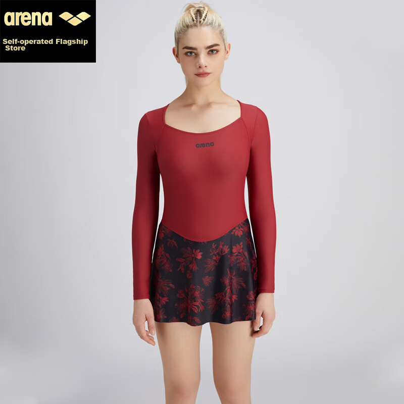 Arena Chinese-Style Long-Sleeve One-Piece Sun Protection Swimsuit