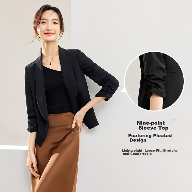Sentubila Women's Autumn Elegant Short Blazer