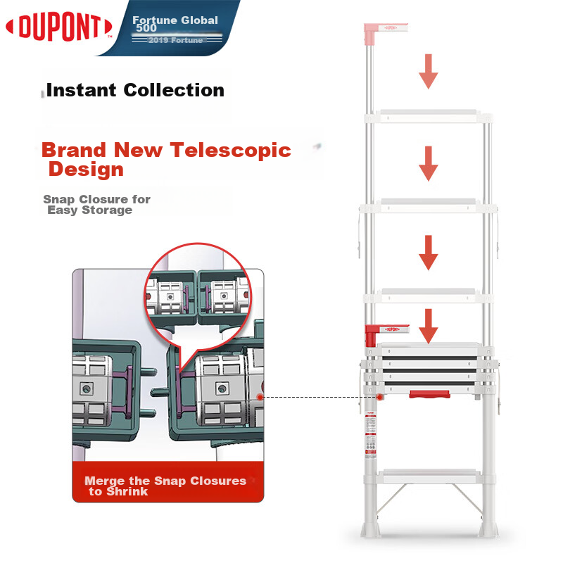 DU PONT Folding Aluminum Ladder