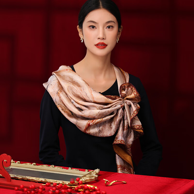 Hangsilu Silk Floral Shawl