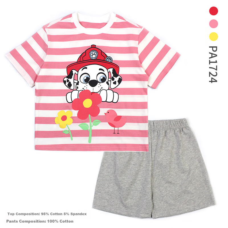 PAW PATROL Kids Pajama Set - Girls' Short-Sleeve Cotton Loungewear