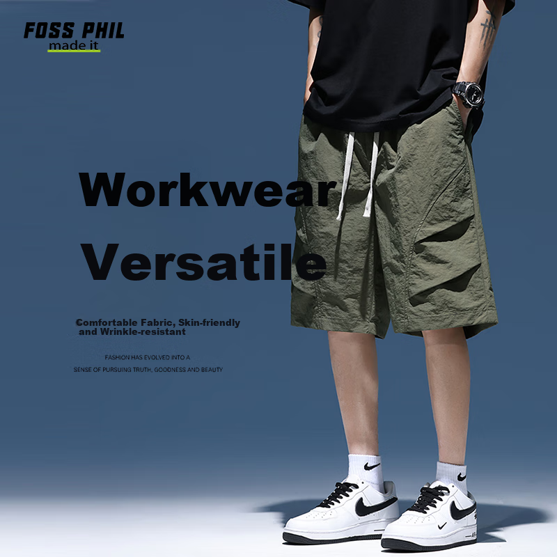 Foss Phil Men's Army Green Shorts Summer 2025