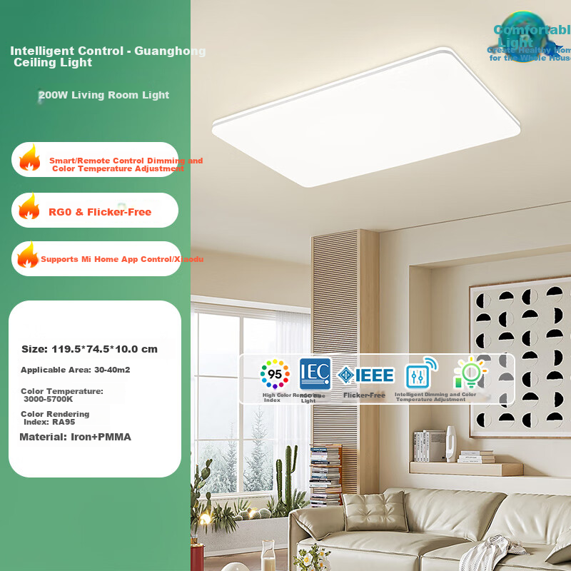 NVC Large LED Ceiling Light for Living Room