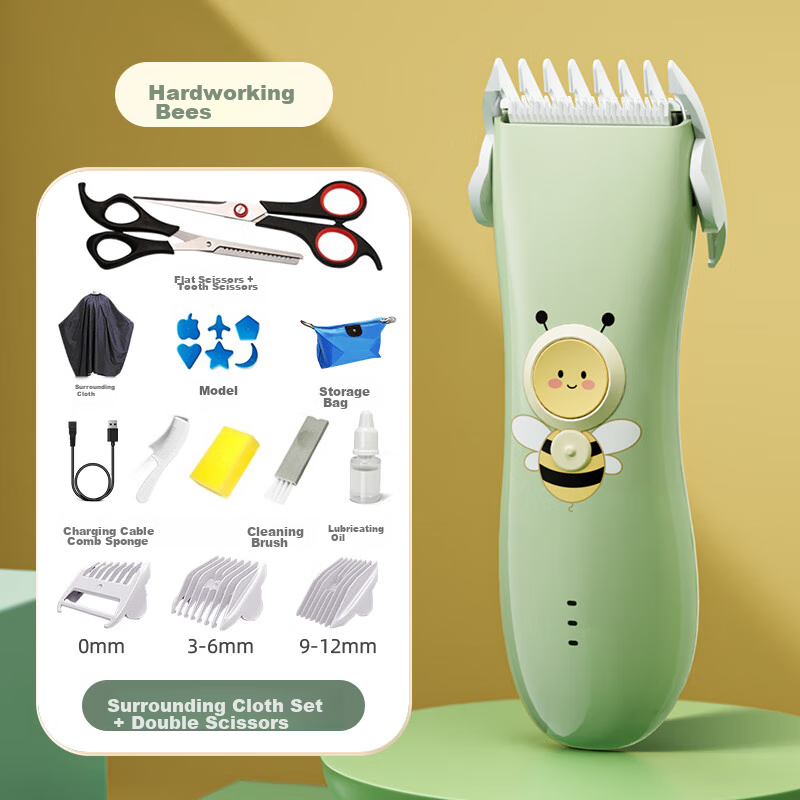 AUX Baby Hair Clipper B8 Cartoon Quiet Electric Trimmer