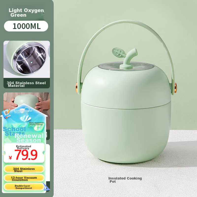 GuofengG Insulated Lunch Box with Handle