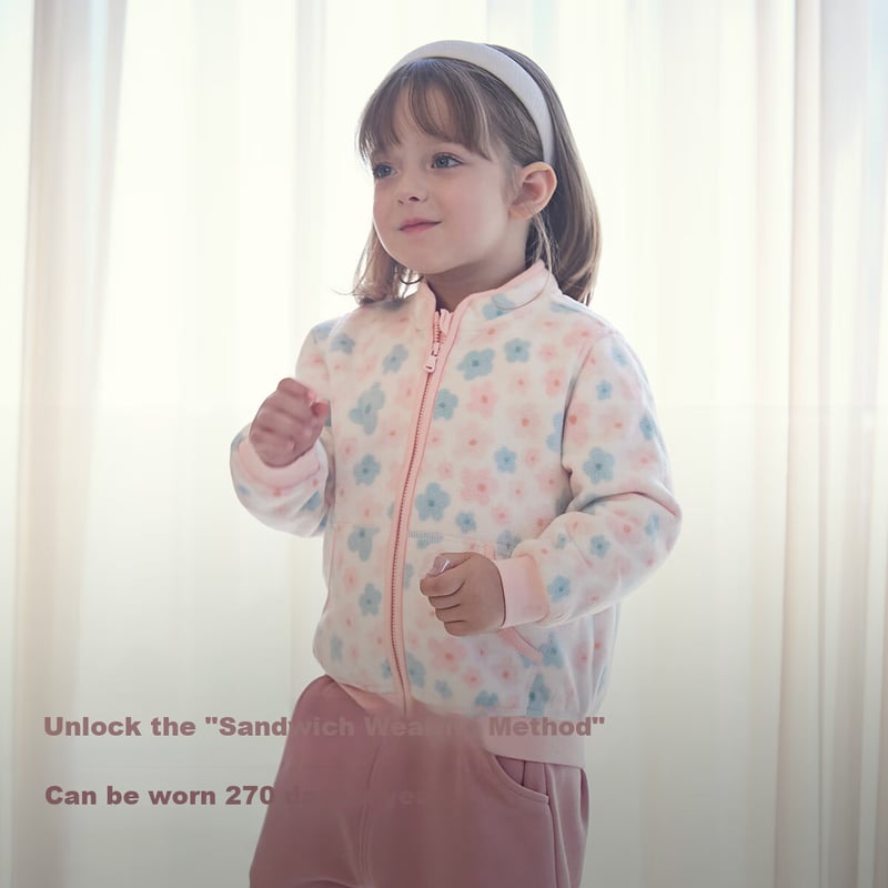 DAVE & BELLA Girls' Fleece Hug Coat