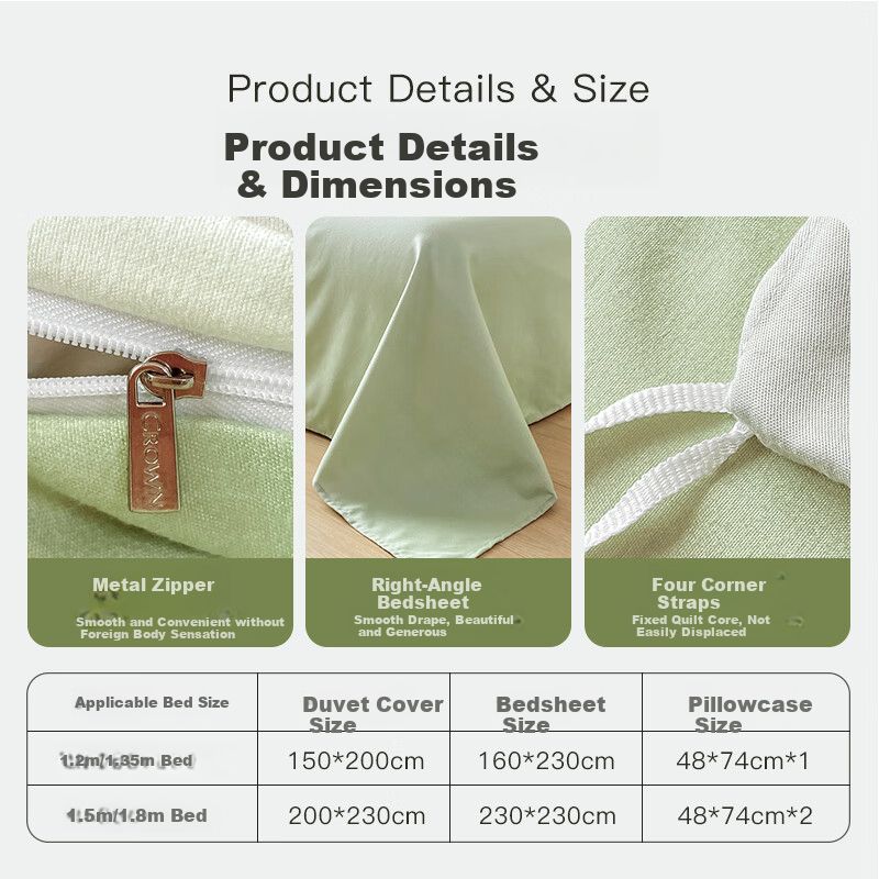 CROWN 3-Piece Cotton Bed Set