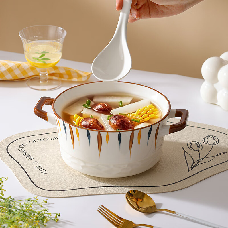 Chuanqi 10-Inch Double-Handle Soup Bowl