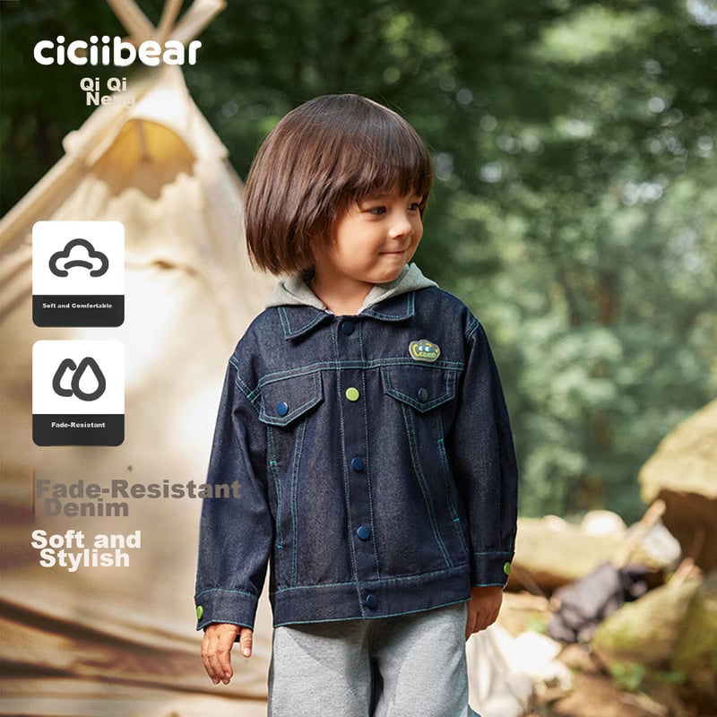 Ciciibear Color-Fast Denim Jacket for Boys