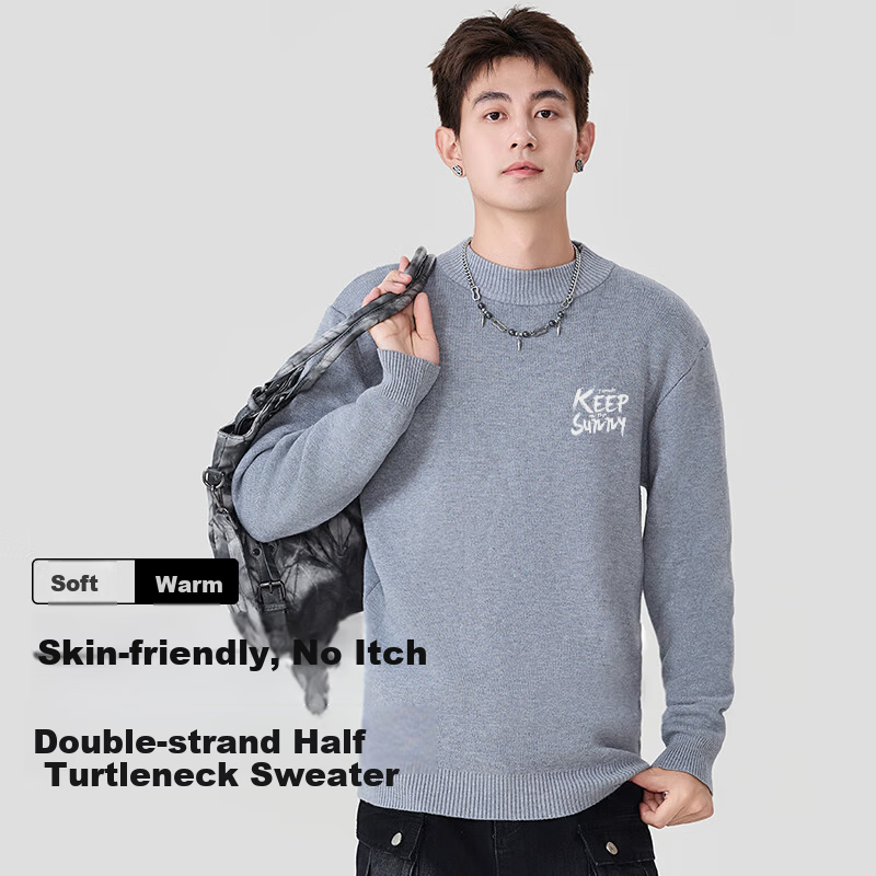 Baleno Men's Knit Sweater - Gray