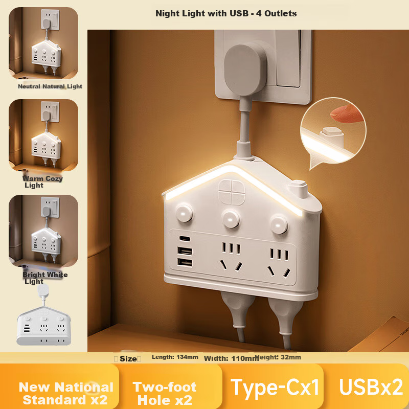 Sushiheermo Night Light Mini House Socket Converter