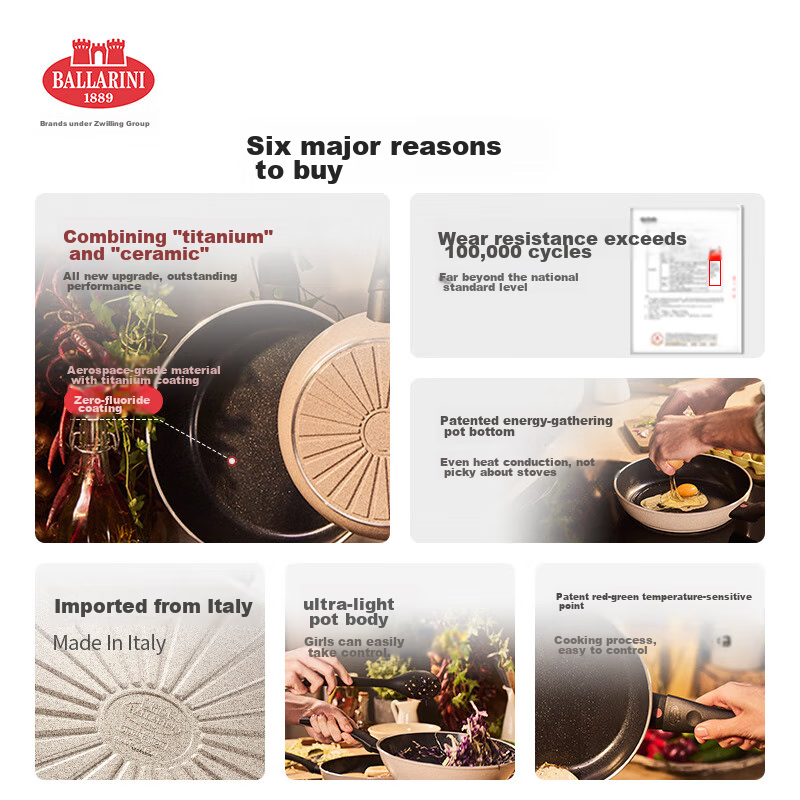 BALLARINI Titanium Ceramic Frying Pan