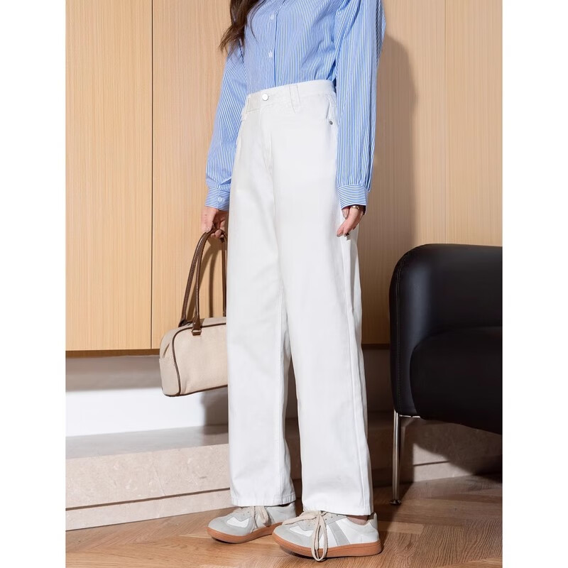 TonLion 2026 Spring Summer Women's Denim Straight-Leg Pants