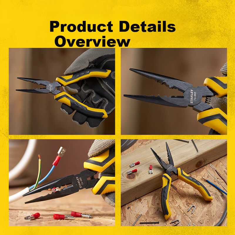 STANLEY Black Gold Series Steel Wire Pliers