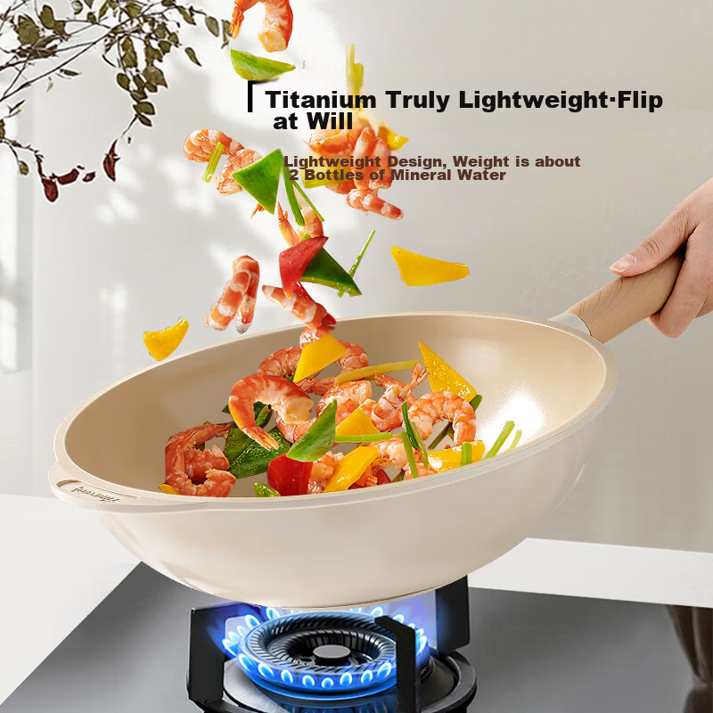 Amercook Titanium Ceramic Non-Stick Wok