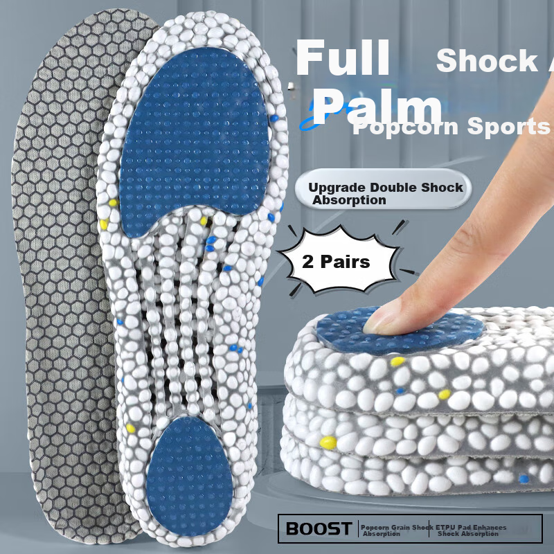 Buyun Sports Insoles - 2 Pairs for Basketball & Running