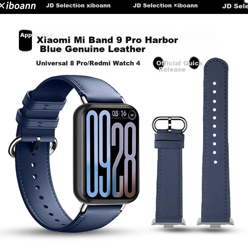 Iboann Genuine Leather Strap for Xiaomi Mi Band 8 Pro/9 Pro