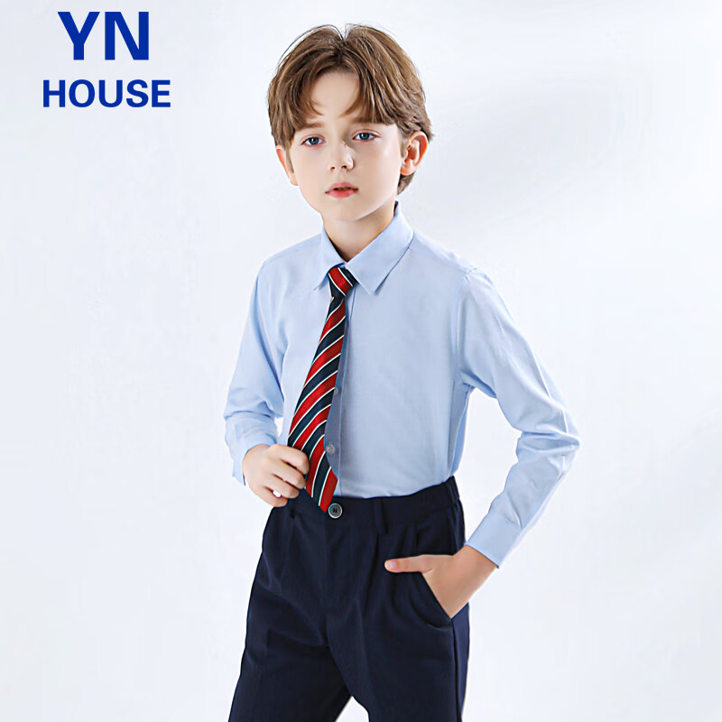 Yinuofang Kids Blue Dress Shirt