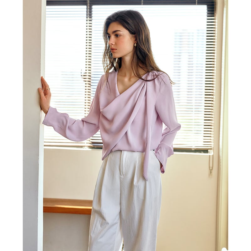 Olrain French Style Chiffon Blouse