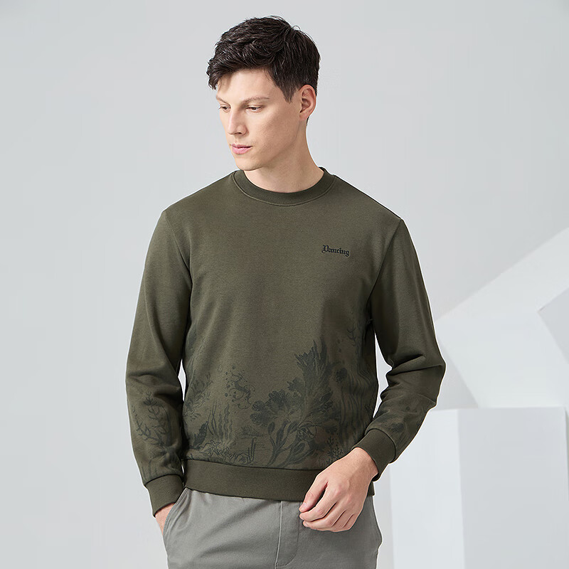 Dancing Wolves Heavy Fabric Crew Neck Sweatshirt