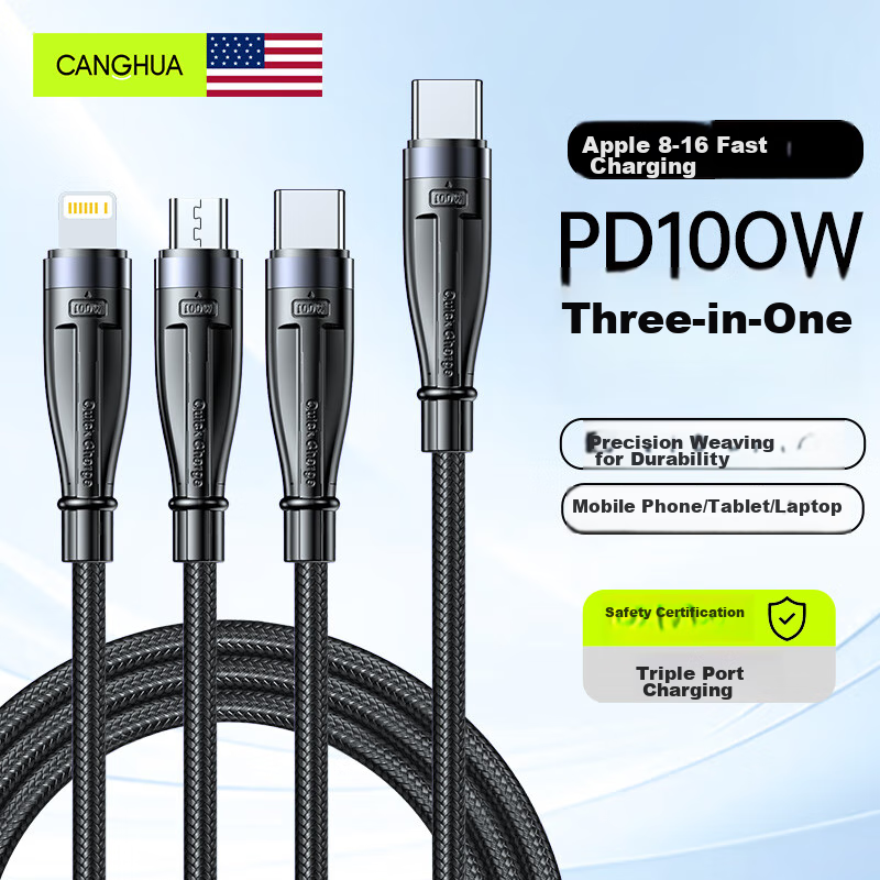 CangHua 3-in-1 PD Fast Charging Cable