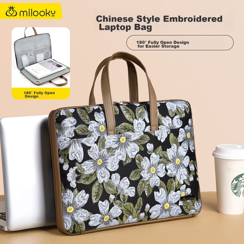 Milooky Laptop Bag - Blue Rose