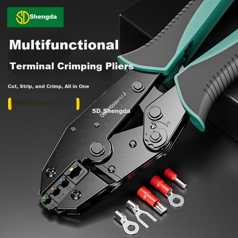Shengda Ratchet Crimping Pliers for Pre-Insulated Terminals