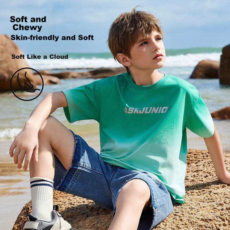 ASK JUNIOR Boys' Gradient Tie-Dye T-Shirt