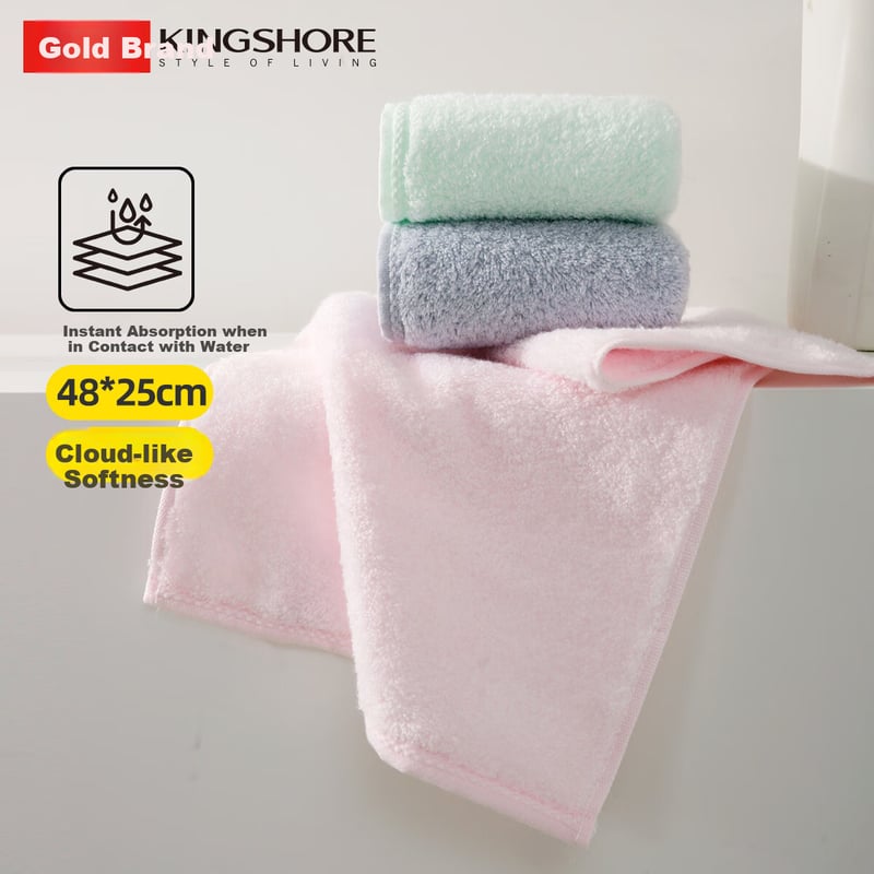 KING SHORE Pure Cotton Soft Mid-Sized Towels for Kids