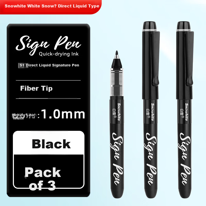 Snowhite Liquid Ink Soft Tip Pen